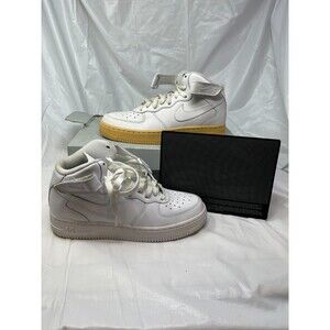 Vintage Nike Air Force 1 Mid GS 5.5Y White/White 2010 NOS Deadstock With Box COA